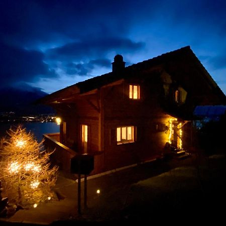 Chalet Egglen "Typical Swiss House, Best Views, Private Jacuzzi" Villa Sigriswil Exterior foto